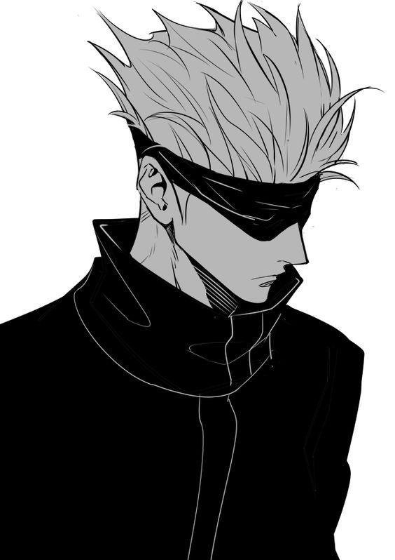 Gojo black and white PFP