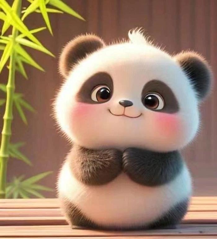 Cute panda PFP with smiling face