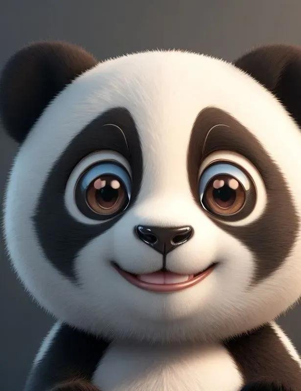 Cute panda PFP with smiling face