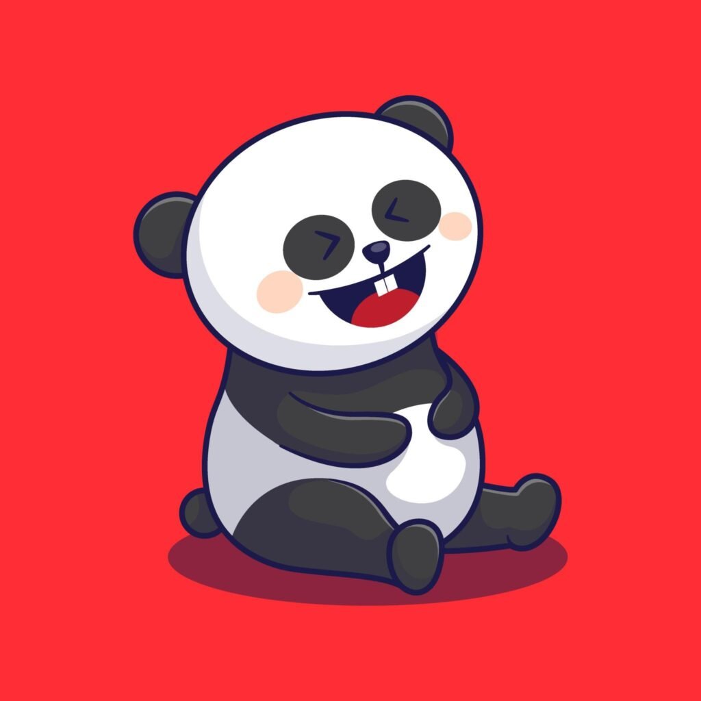 Funny panda cartoon avatar