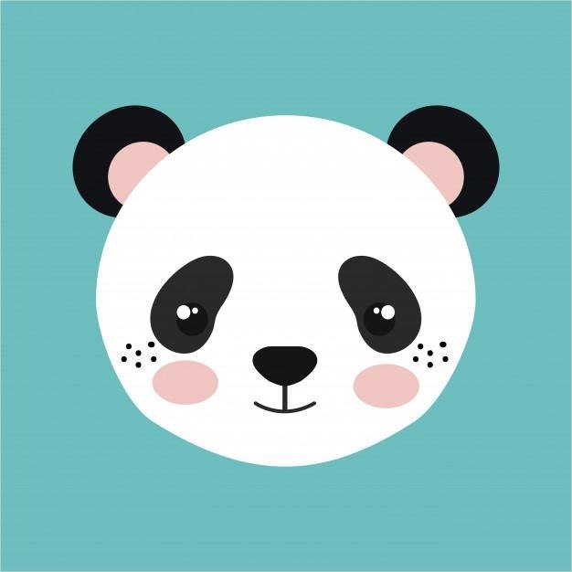 Kawaii panda digital art