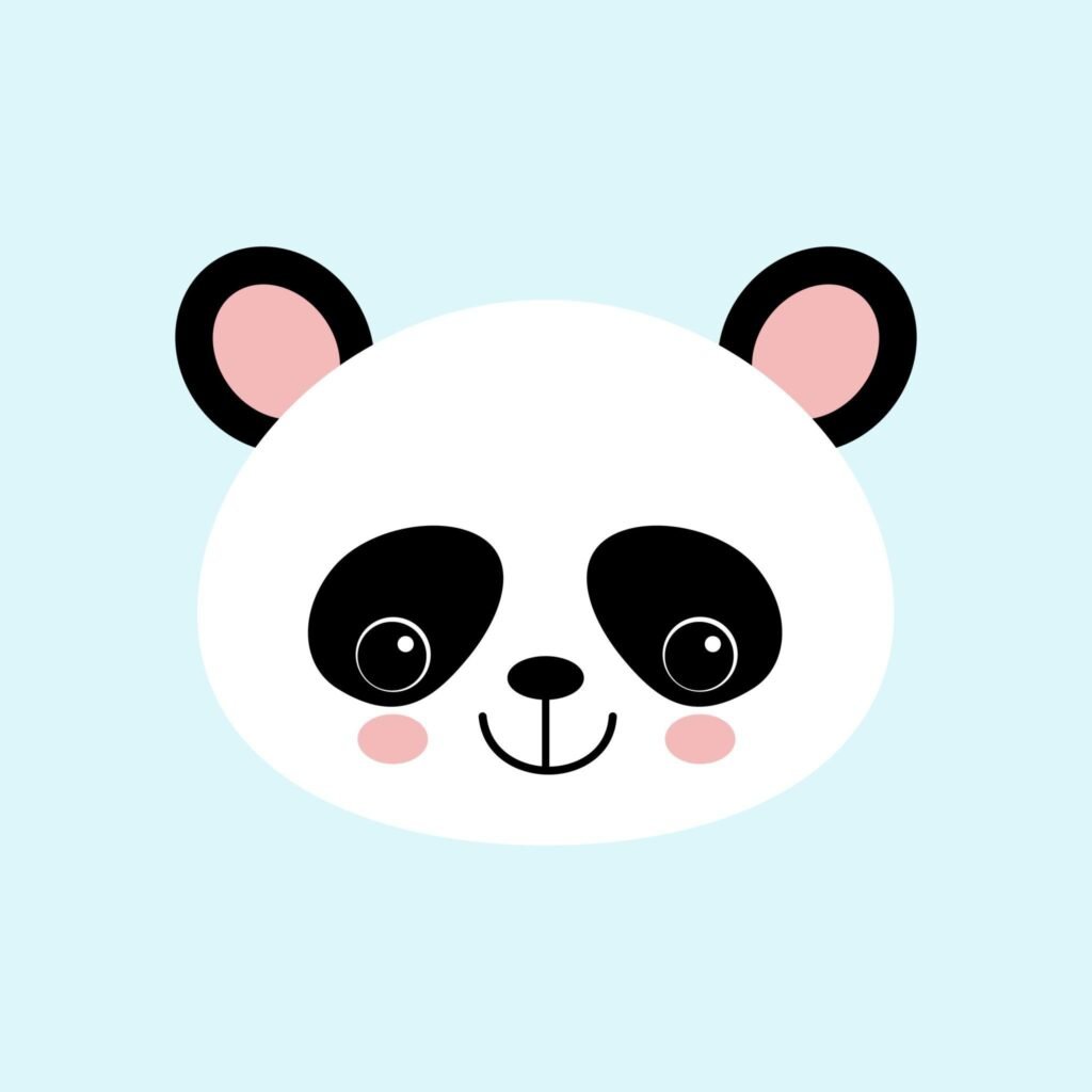 Kawaii panda digital art
