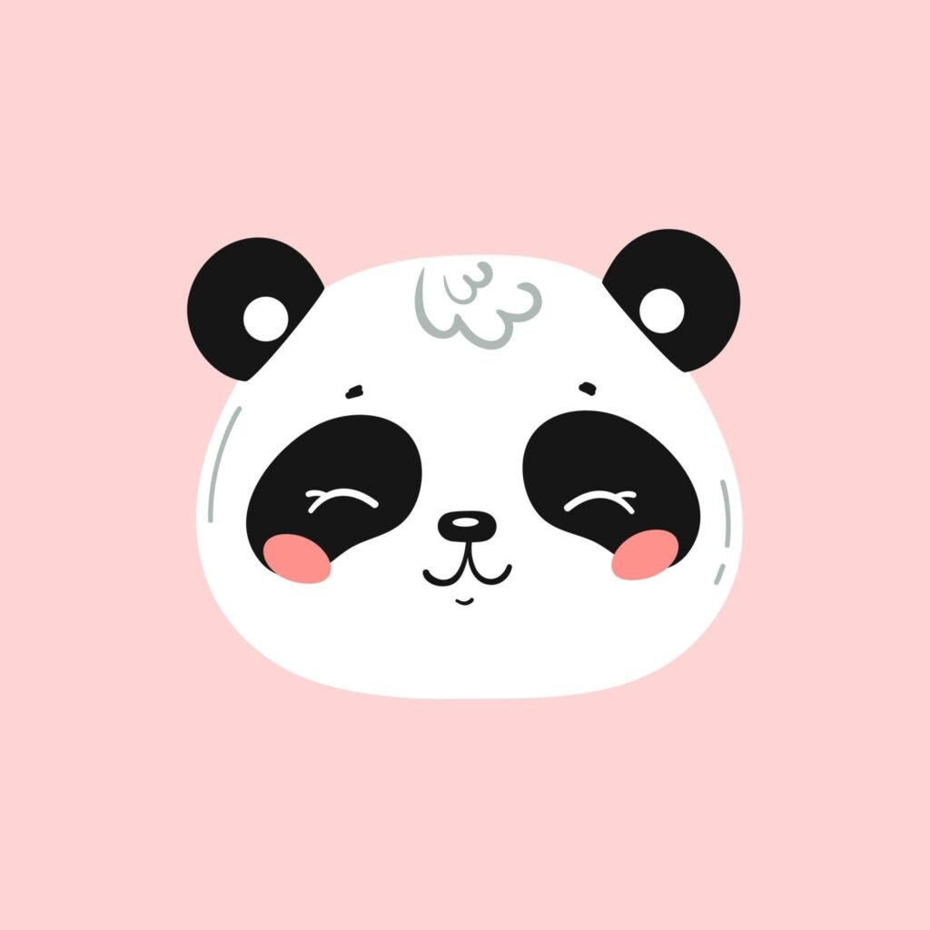 Kawaii panda digital art