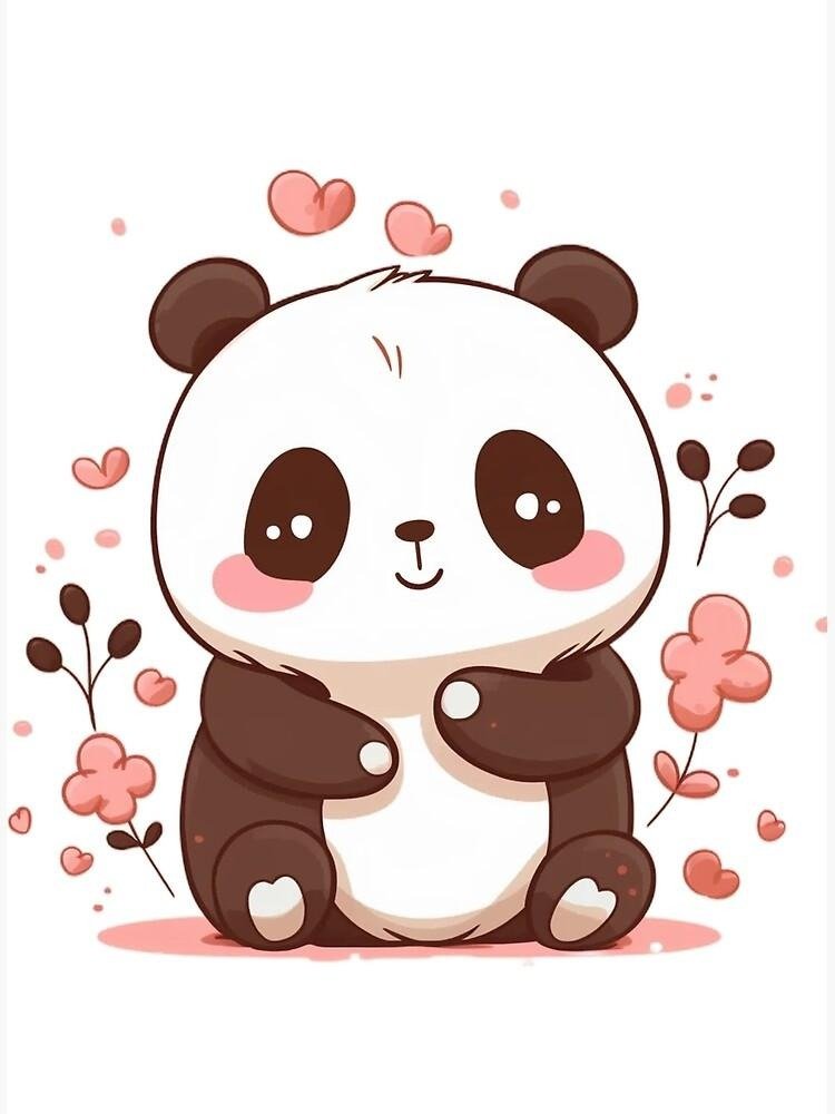 Kawaii panda digital art