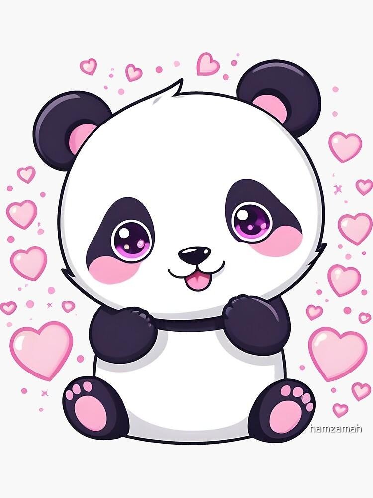 Kawaii panda digital art