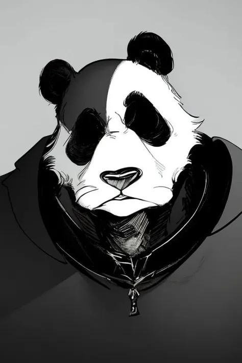 Black panda aesthetic profile picture