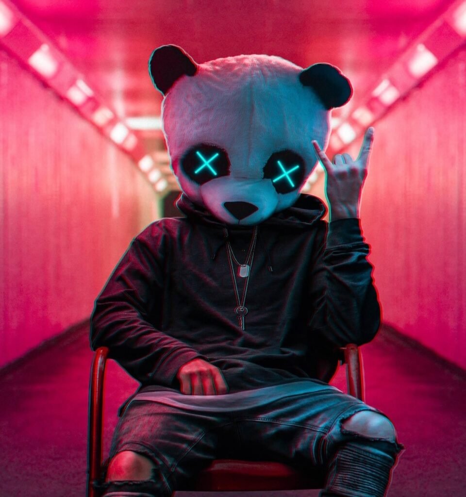 Black panda aesthetic profile picture