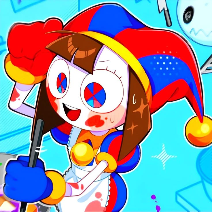 Happy Pomni cartoon avatar