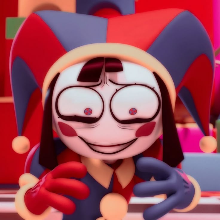 Happy Pomni cartoon avatar