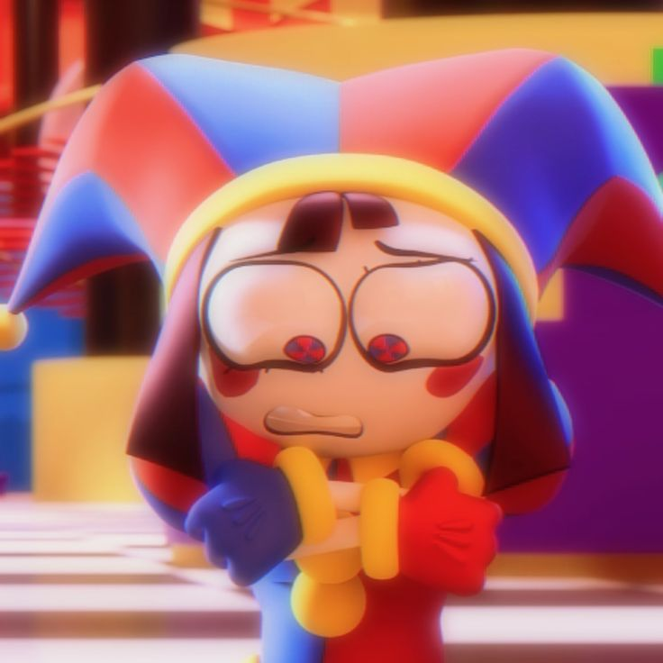 Scared Pomni reaction profile picture