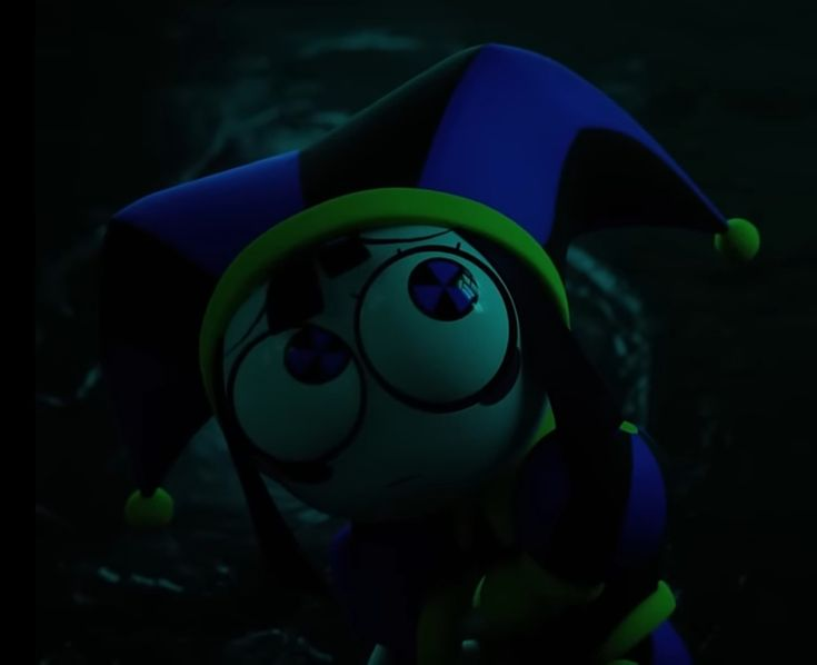 Dark Pomni PFP with dramatic lighting