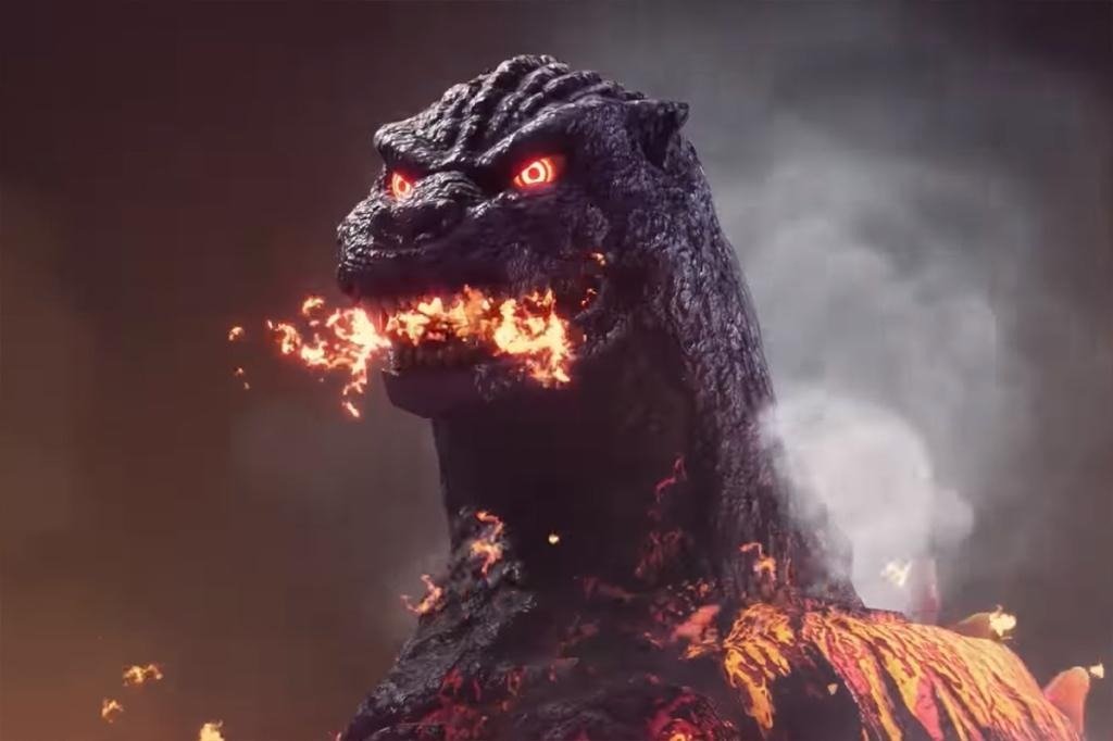 Burning Godzilla glowing profile picture
