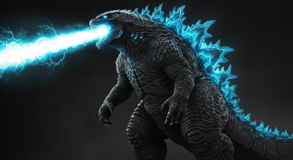 Godzilla PFP with blue atomic breath