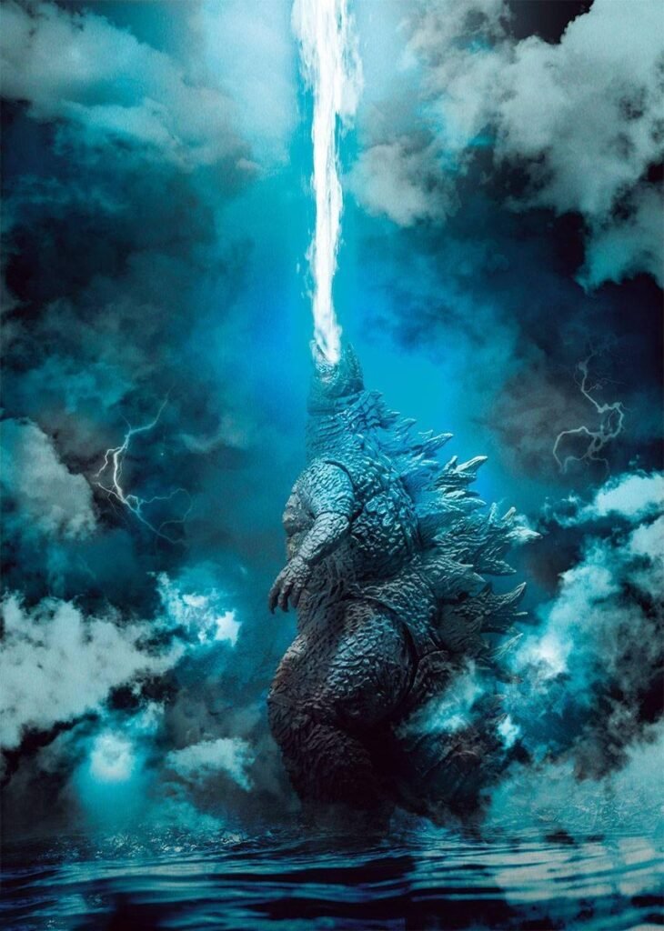 Godzilla PFP with blue atomic breath