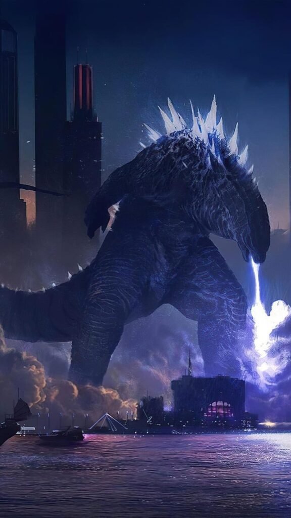 Godzilla PFP with blue atomic breath