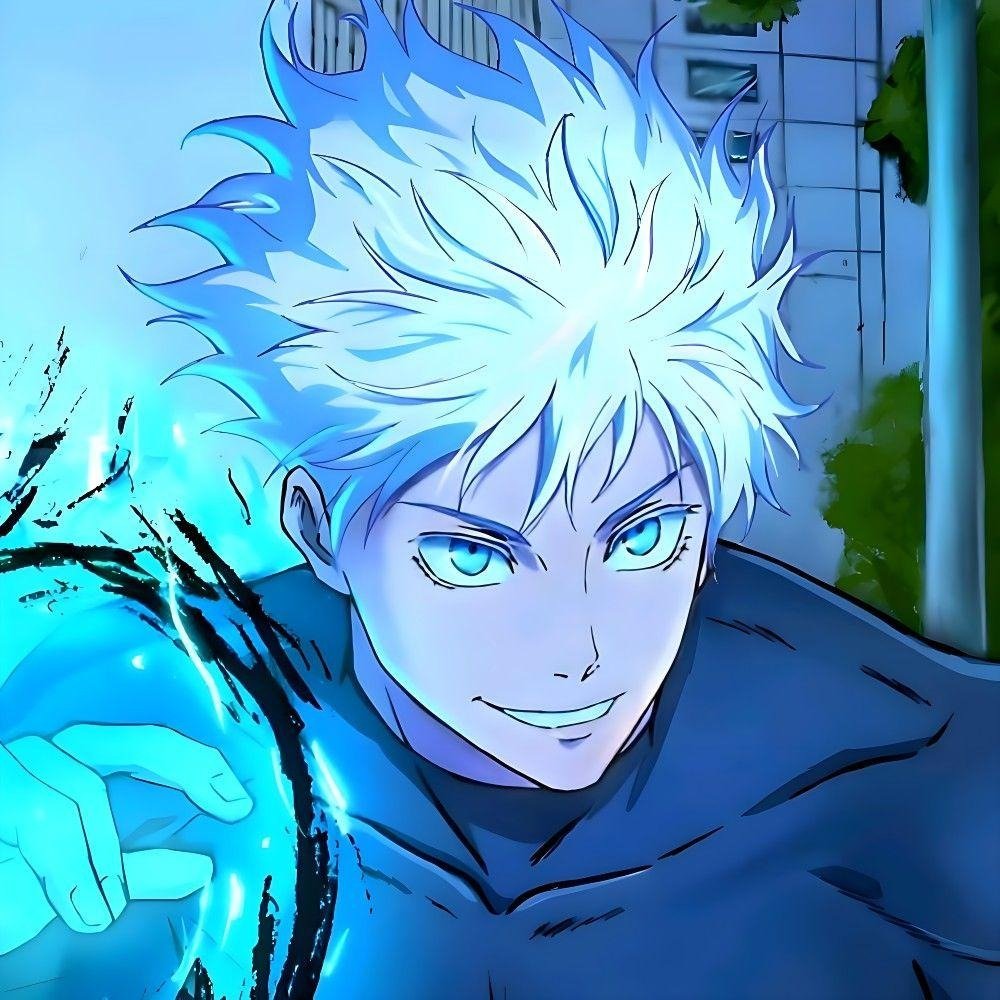 Satoru Gojo PFP with blue aura