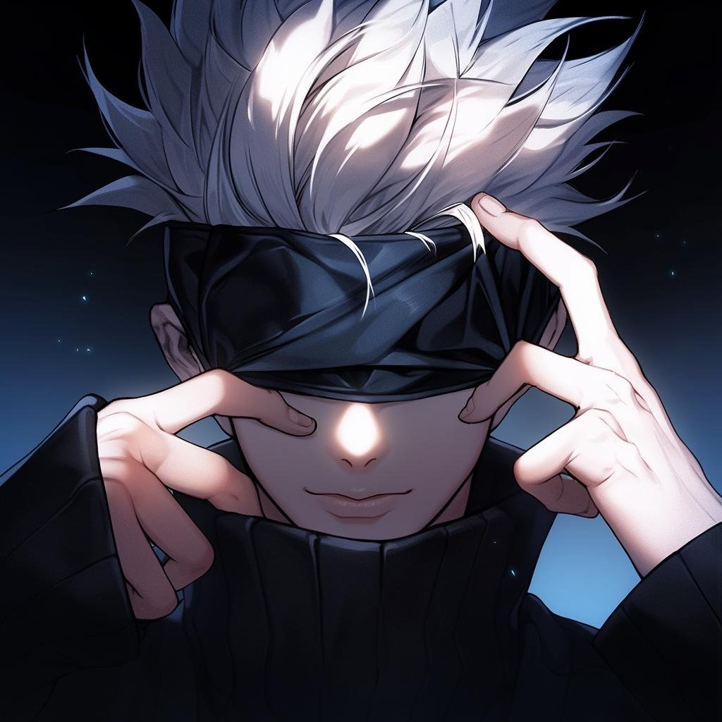 Satoru Gojo PFP with blue aura