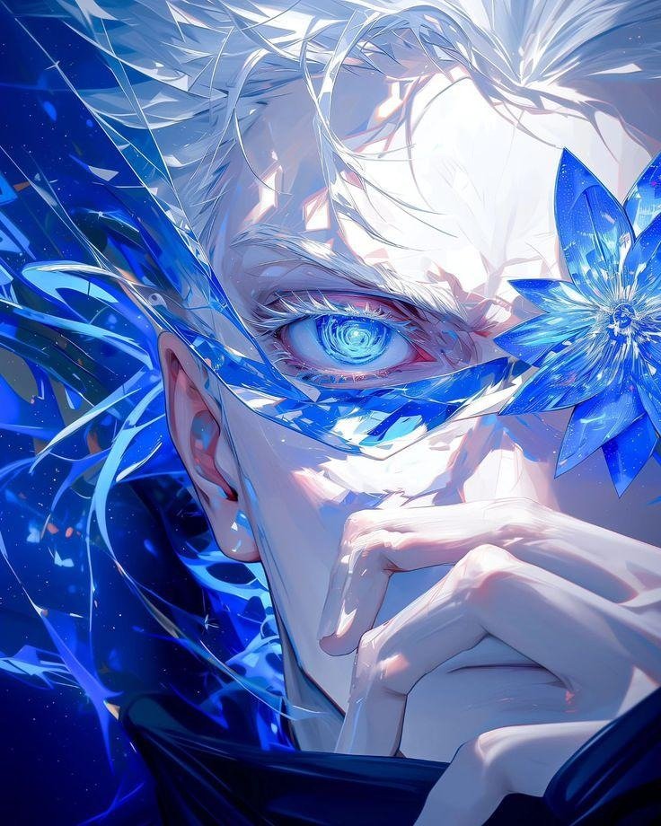 Satoru Gojo PFP with blue aura