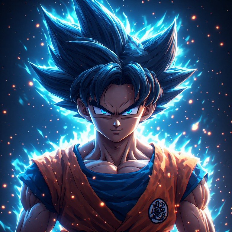 4K Goku profile picture with dramatic energy effects