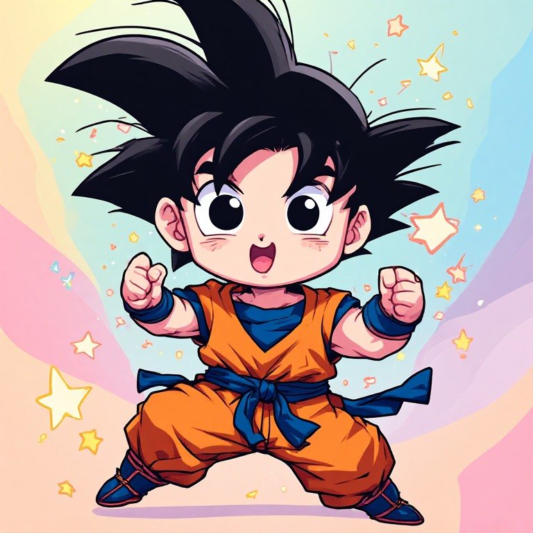 Chibi Goku profile picture with an adorable anime design