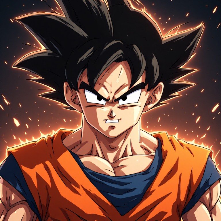 Funny Goku meme profile picture with a dramatic expression