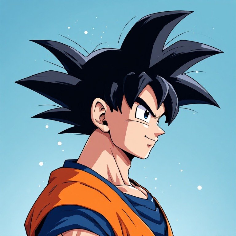 Goku anime boy PFP with a friendly confident expression