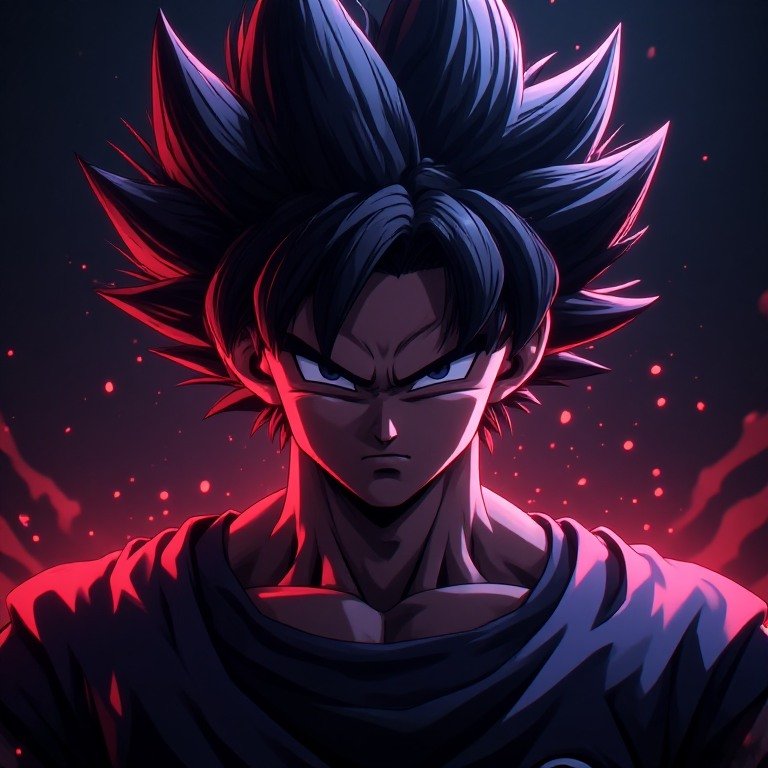 Goku Black PFP with dark lighting and crimson energy