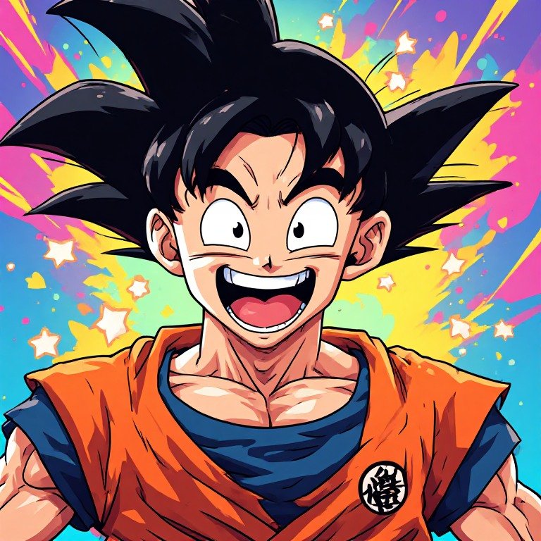 Goofy Goku profile picture with a playful anime expression