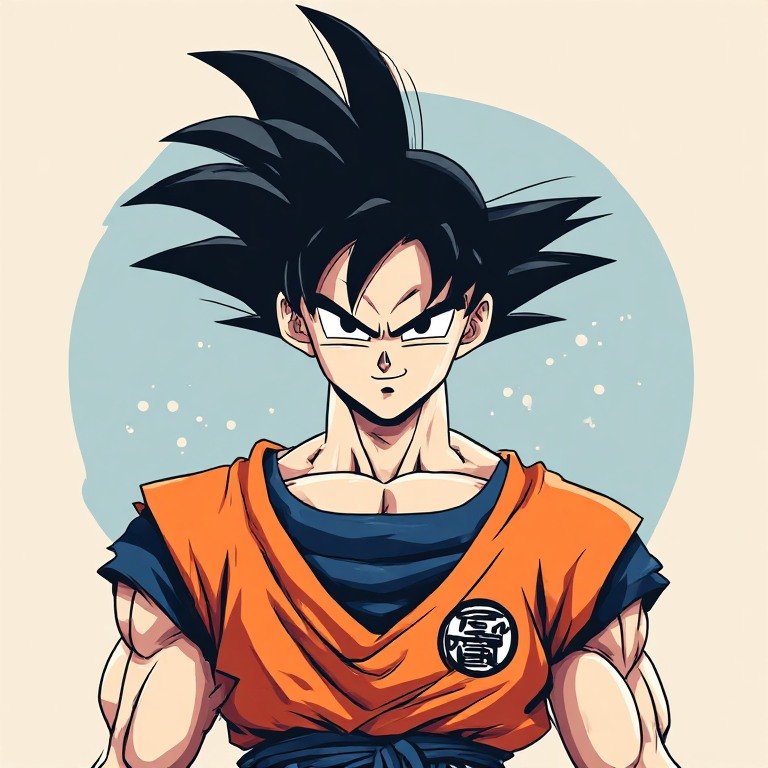 Minimalist Goku Instagram profile picture with a clean design