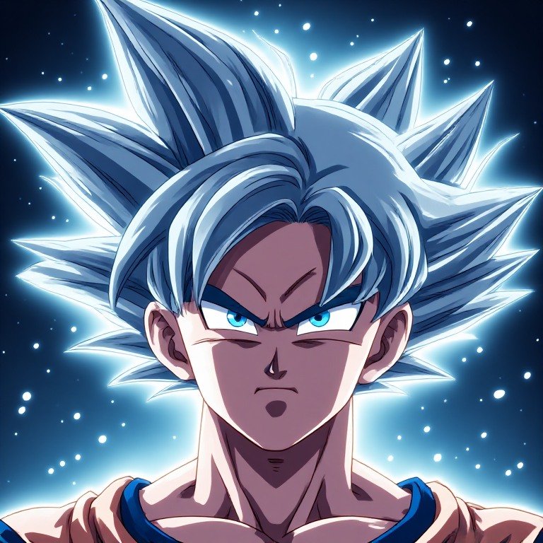 Mastered Ultra Instinct Goku PFP with silver hair