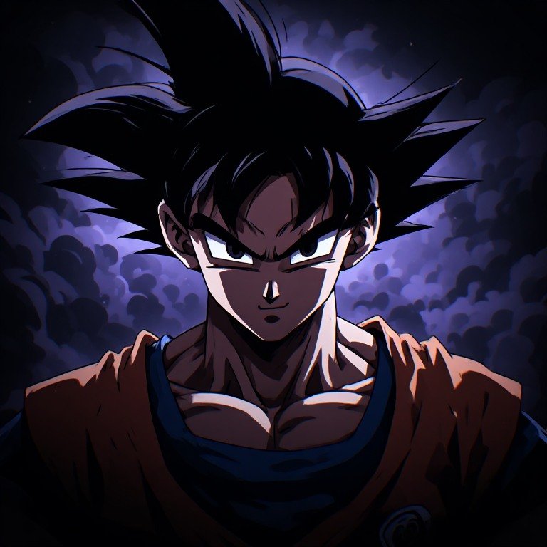 Shadow Goku profile picture with a mysterious dark anime aesthetic