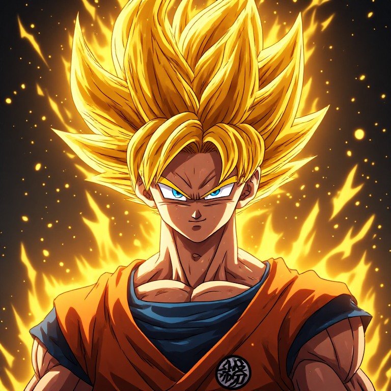 Super Saiyan Goku PFP with golden spiky hair