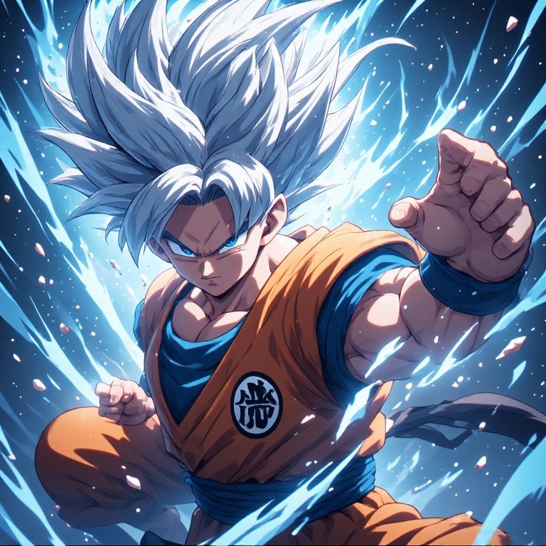 Ultra Instinct Goku profile picture in a powerful battle pose