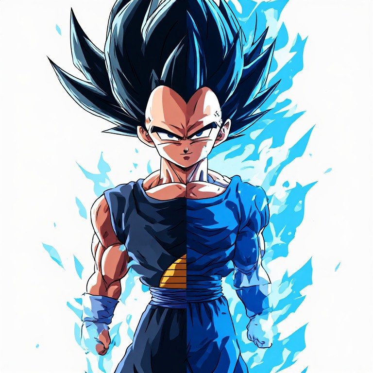 Vegeta matching PFP designed to pair with Goku