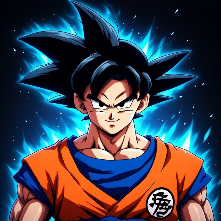 Goku YouTube gaming profile picture with a confident expression